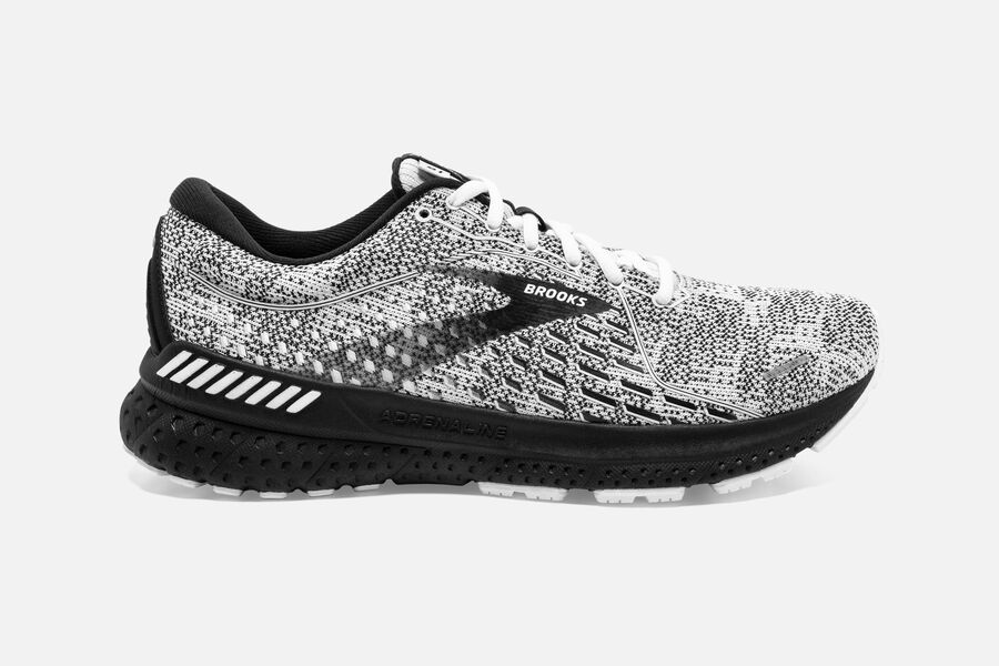 Tenis Corrida Brooks Adrenaline GTS 21 Feminino Brasil - Branco/Cinzentas/Pretas 2513046-SF